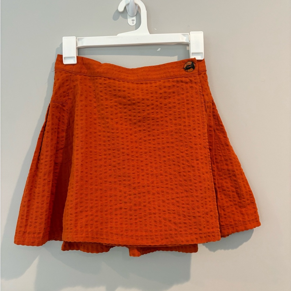 Orange Textured Women's Skirt
